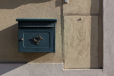 Mailbox on wall