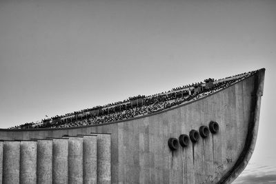 Low angle view of building against clear sky