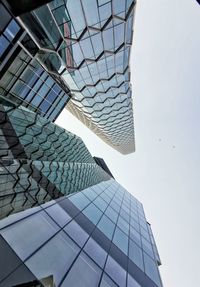 Low angle view of modern building against sky