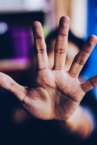 Close-up of human hand