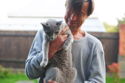 Full length of a cat