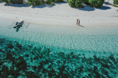 People enjoying in sea