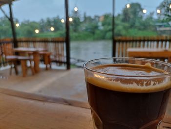 Close-up of coffee on table