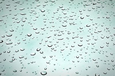 Close-up of water drops on glass