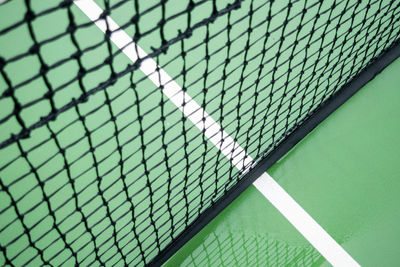 Full frame shot of tennis net