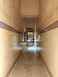 Empty corridor of building