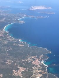 Aerial view of island