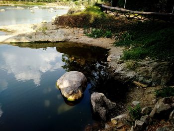 Rocks in water