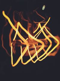 Close-up of abstract light painting