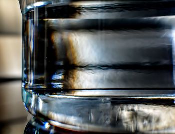 Close-up of water drops on glass