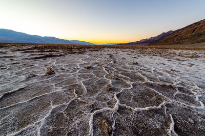 Scenic view of desert against sky