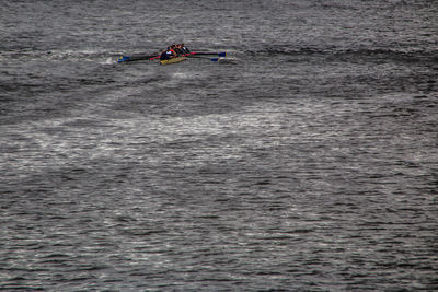 People enjoying in sea