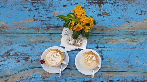 Yellow flowers on table
