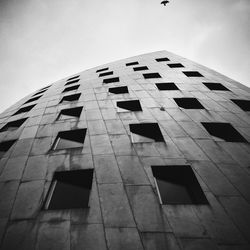 Low angle view of modern building against sky