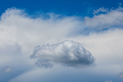Low angle view of clouds in blue sky