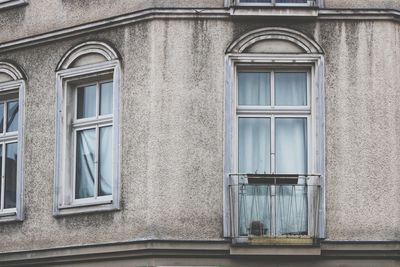 Low angle view of window on building