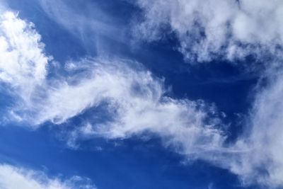 Low angle view of clouds in sky