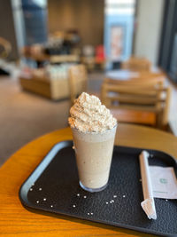 Close-up of coffee on table