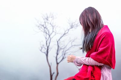 Young woman looking away