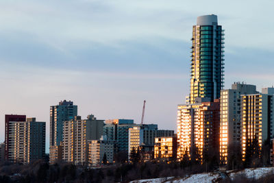 View of skyscrapers in city