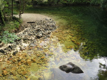 Stream flowing through rocks