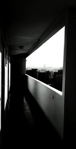 View of building through window