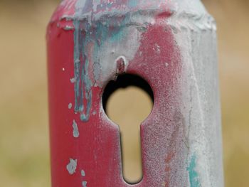 Close-up of red object