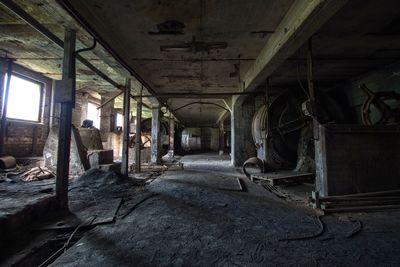 Interior of abandoned building