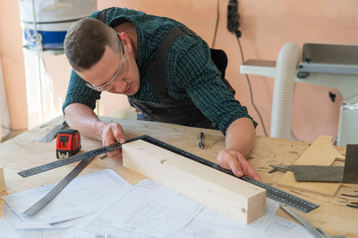 Man working at workshop