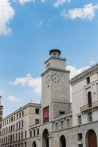 Low angle view of historic building against sky