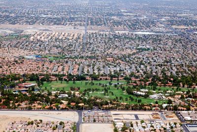 High angle view of townscape