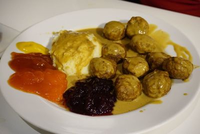 Close-up of food in plate