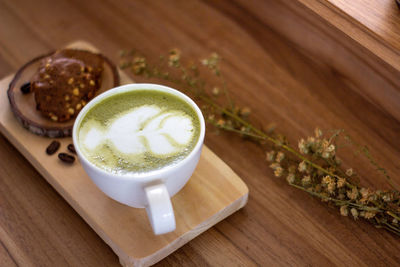 Close-up of coffee on table