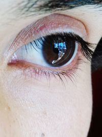 Close-up portrait of woman eye