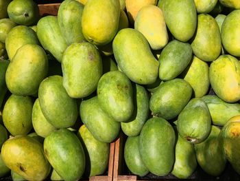 Full frame shot of mangos for sale in market