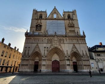 Low angle view of building against sky