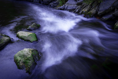Scenic view of waterfall