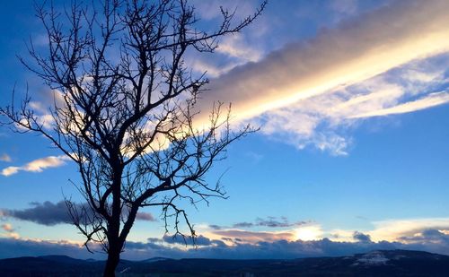 Scenic view of landscape against cloudy sky