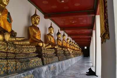 View of statues in building