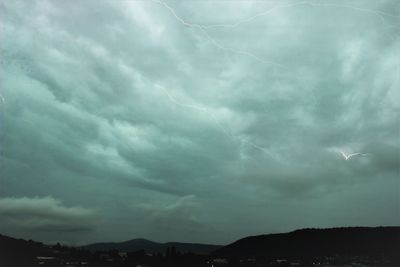 Low angle view of storm clouds in sky