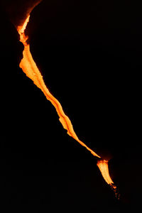 Close-up of fire against black background