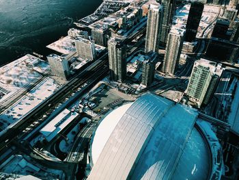 High angle view of cityscape