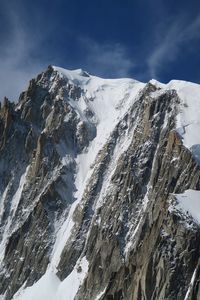 Scenic view of snow covered mountains against sky