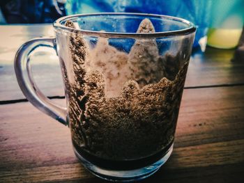 Close-up of drink on table