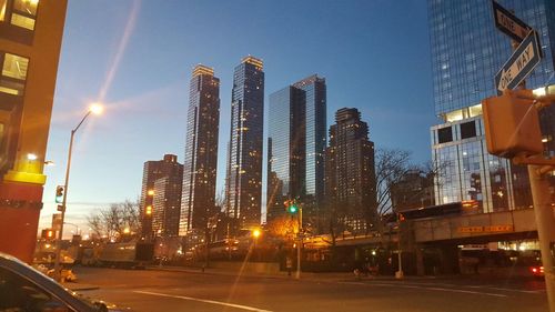 City street at dusk