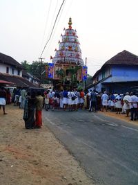 Group of people in front of building