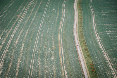 High angle view of road