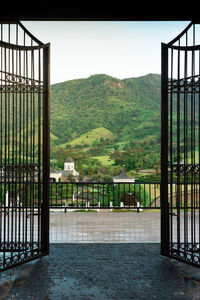 Scenic view of mountains against clear sky