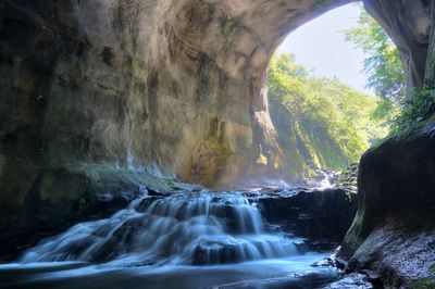 River flowing through rocks