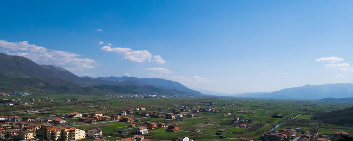 Panoramic view of townscape against sky